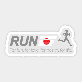 Run for life Japan Sticker
